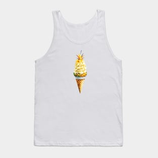 Life's Too Short Pineapple Ice-cream Cone Tank Top